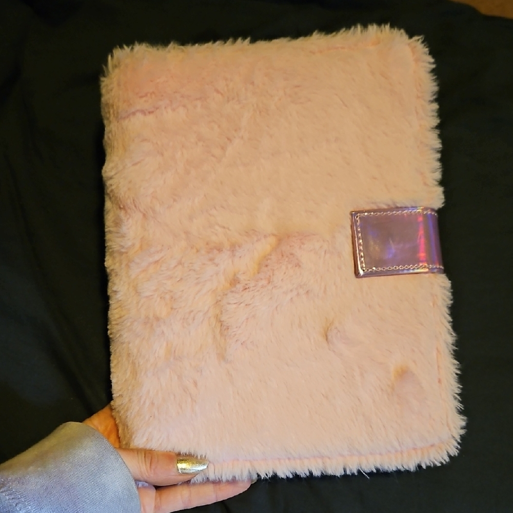 Dolls Kill Pink Furry Planner with Iridescent Strap